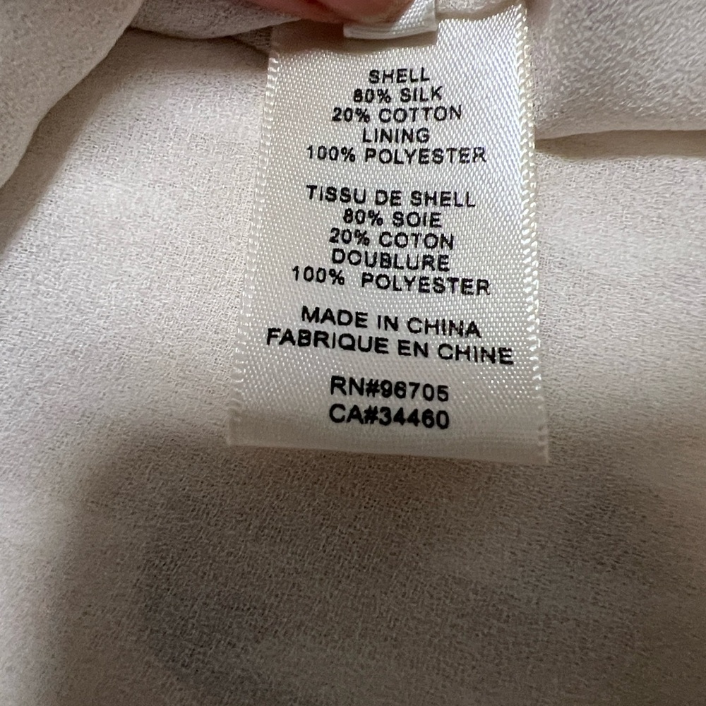 Elegant White Silk Floral Blouse Rebecca Taylor. - Picture 8 of 8